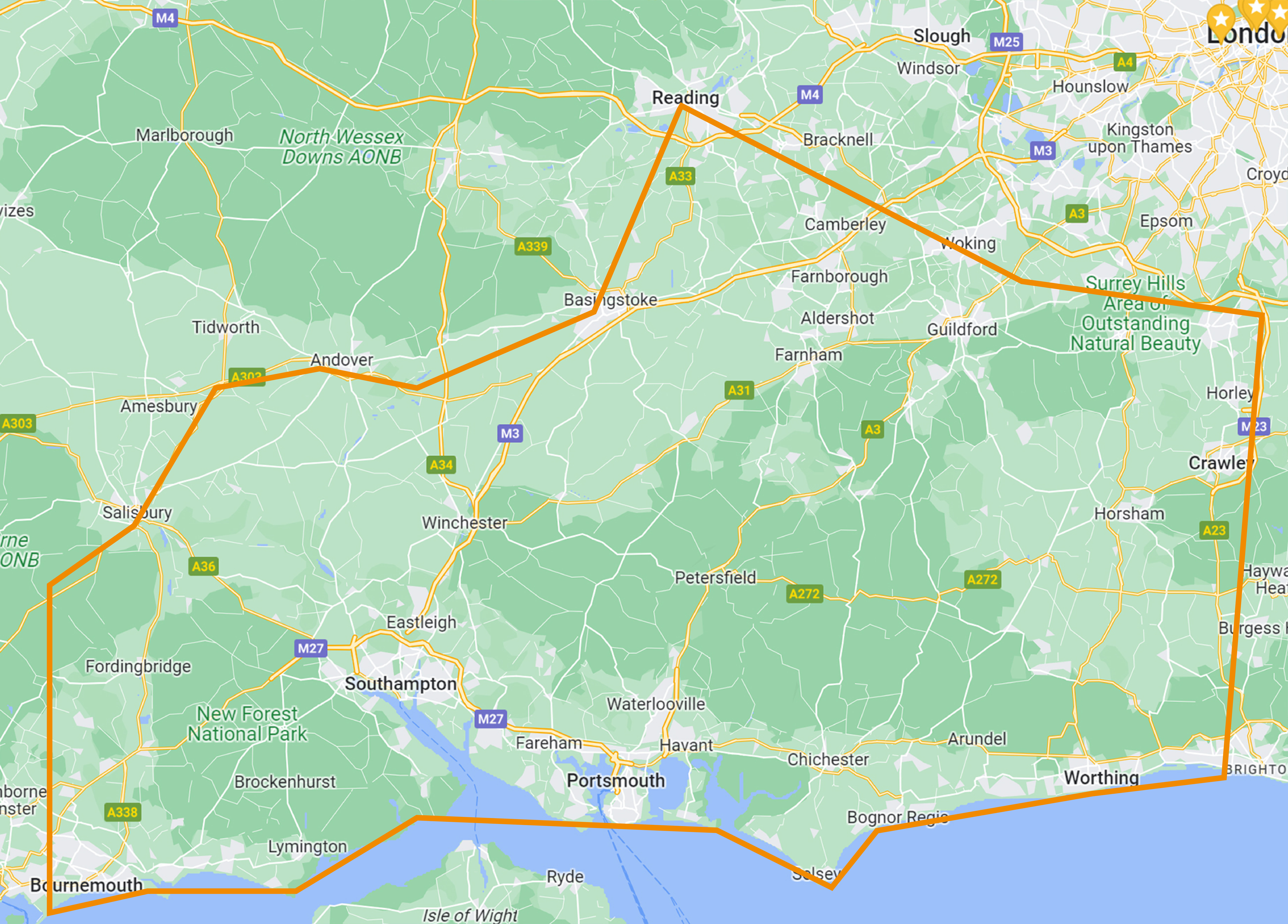Scrap metal collection service hampshire map